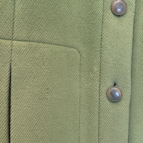 Authentic Hermes Vintage Green Wool Coat - Picture 4 of 9